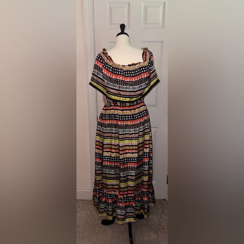 Anthropologie- Me Quittez Pas-Peyton Silk MIDI - Picture 4 of 5